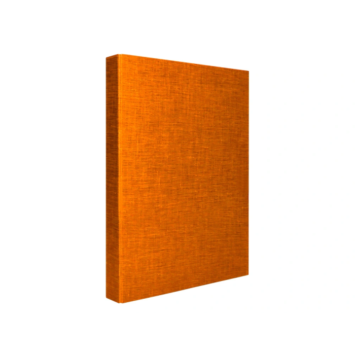 Liderpapel Carpeta de 4 anillas 25mm folio cartón forrado papel coat naranja 3