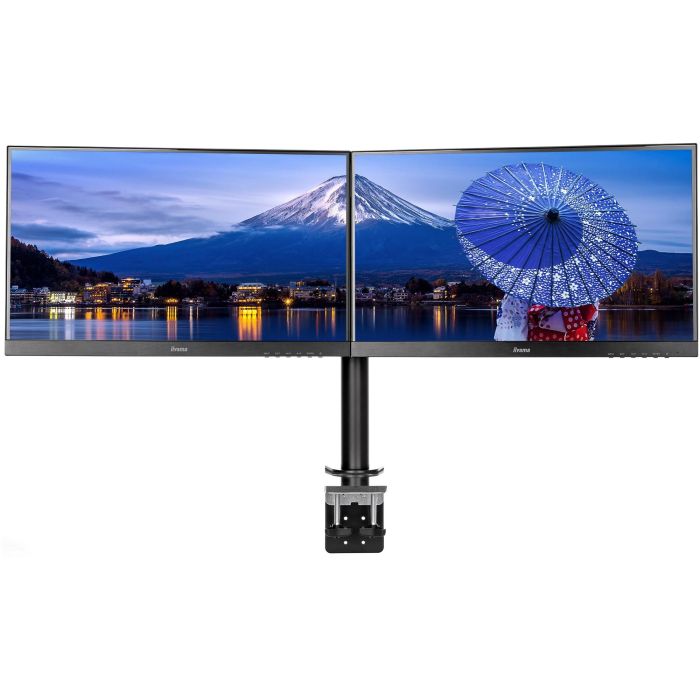 Z Iiyama DS1002C-B1 Dual-Monitor Klemmhalterung 75x75 / 100x100 VESA 2