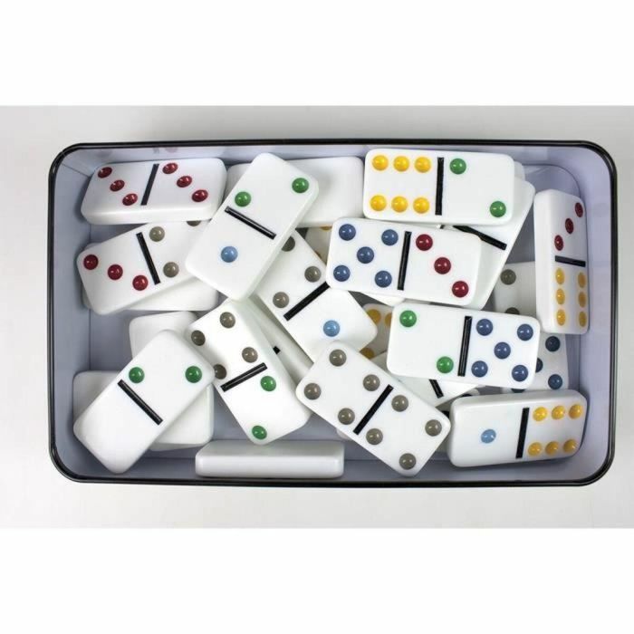 Tactic Domino Double 6 Caja de metal 2