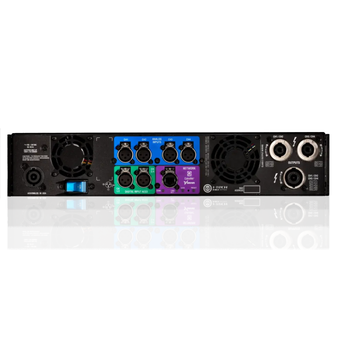 Crown I-Tech 4x3500HD Amplificador de Potencia 4000W Cuatro Canales con Conector Speakon 2