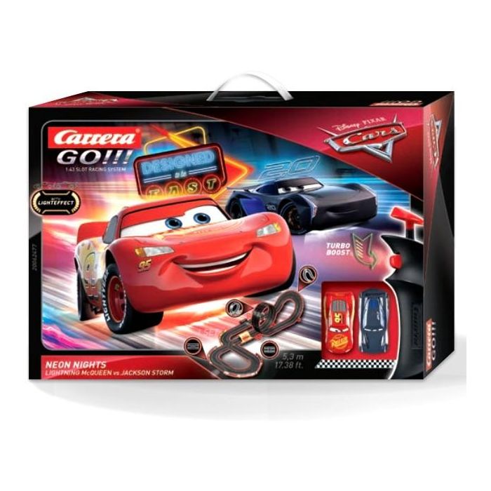 Carrera Circuito de Carreras Rayo McQueen y Storm Juguetes Disney Pixar GO Luces 1:43 +6 años