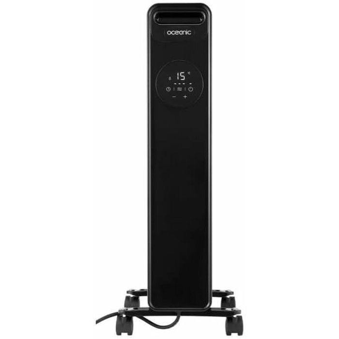 Oceanic Radiador de aceite 1500W, Termostato electrónico, Mando a distancia, Temporizador 24H, 7 elementos, Negro, Móvil 4 Oceanic Radiador de aceite 1500W, Termostato electrónico, Mando a distancia, Temporizador 24H, 7 elementos, Negro, Móvil 4