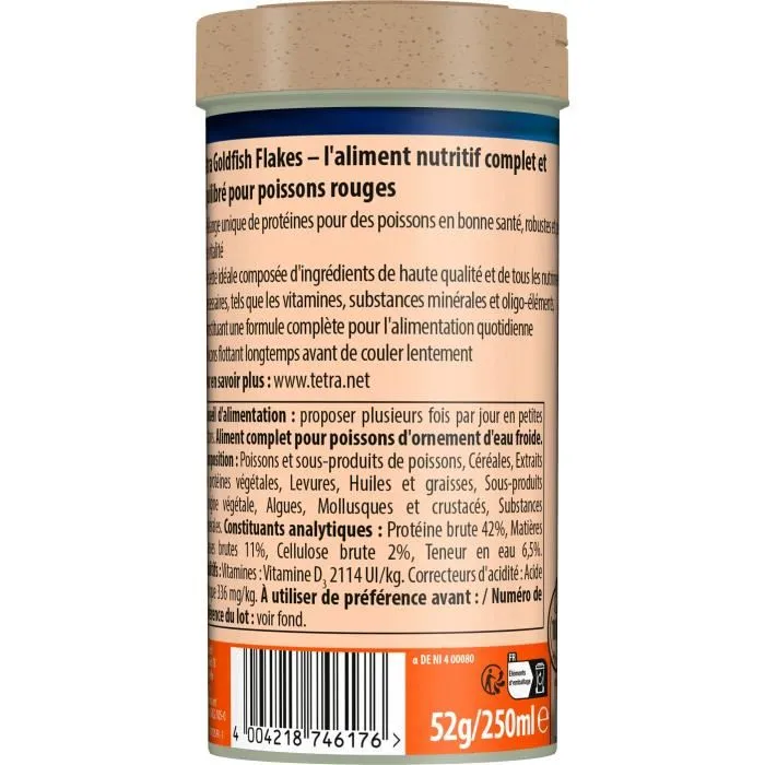 Tetra Goldfish Flakes - TETRA - Alimento completo en escamas para peces de colores - 250 ml 1 Tetra Goldfish Flakes - TETRA - Alimento completo en escamas para peces de colores - 250 ml 1