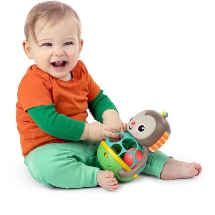 Juguete sonajero musical y ligero Coge - BRIGHT STARTS - Giggle Monkey - Con captura fácil Oball - 6 meses en adelante - Unisex 1