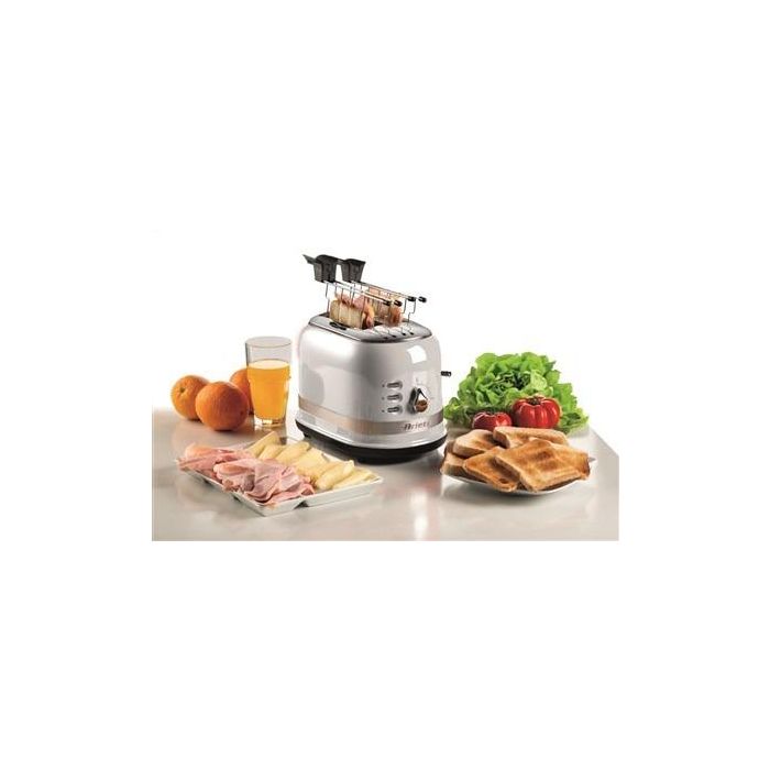 Ariete 149/01 Tostador Moderna 2 Ranuras Blanco con Pinzas, 6 Niveles de Dorado, Descongelado, Recalentado y Cancelación 5