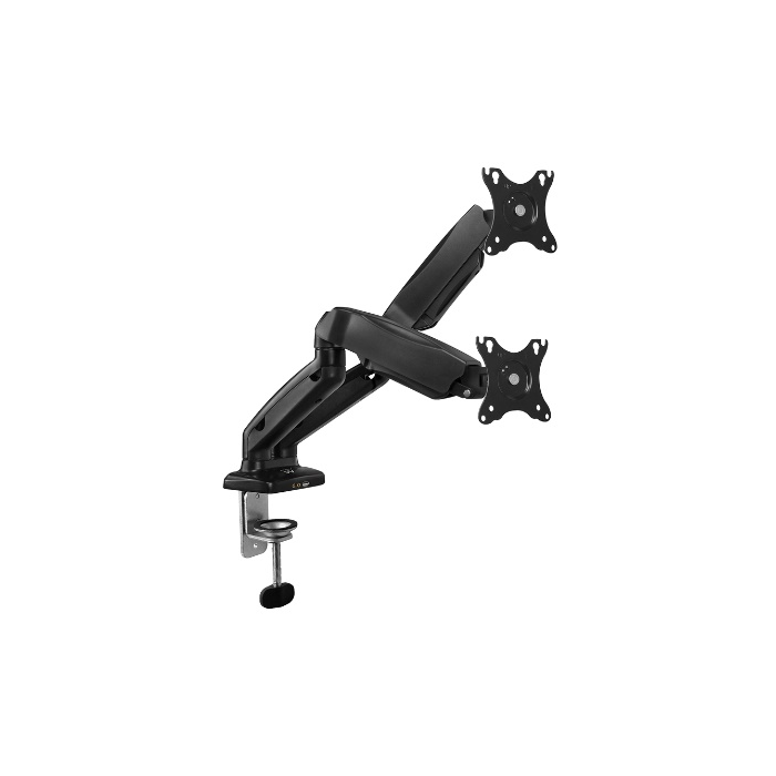 Ewent EW1516 Soporte Dual Ergonómico de Escritorio con Resorte de Gas para 2 Monitores hasta 32 Pulgadas, VESA, USB 3.1, Negro 0 Ewent EW1516 Soporte Dual Ergonómico de Escritorio con Resorte de Gas para 2 Monitores hasta 32 Pulgadas, VESA, USB 3.1, Negro 0