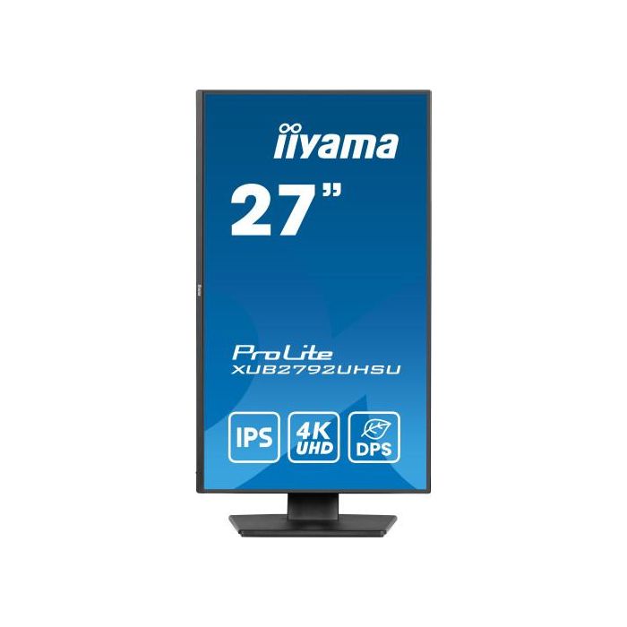 iiyama ProLite XUB2792UHSU-B6 Monitor 27" 4K UHD IPS 3840x2160 4ms GTG 60Hz DP HDMI USB-C Altura Pivot Negro 1