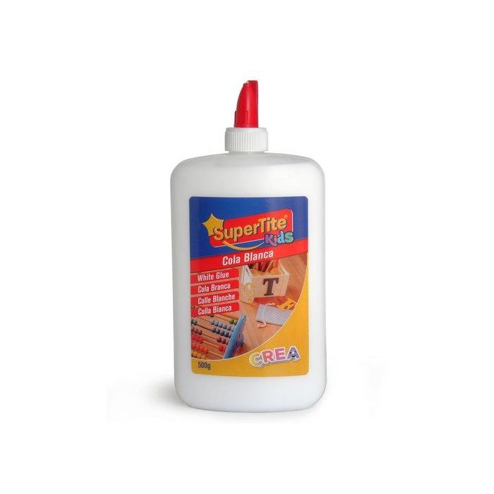 Supertite Cola blanca escolar 500 g - Ideal para manualidades y trabajos escolares A2797