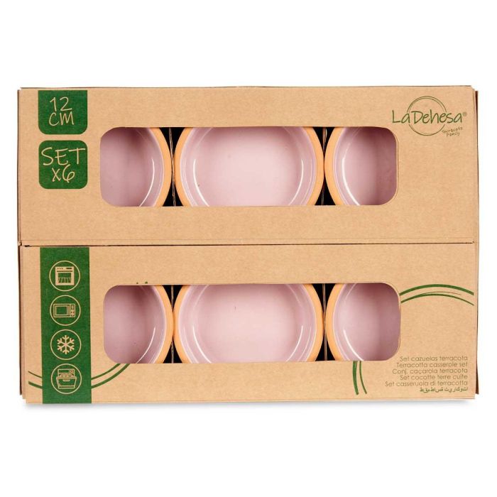 Set 6 Cazuelas Barro 12 Cm Color Rosa La Dehesa (8 Unidades) 2 Set 6 Cazuelas Barro 12 Cm Color Rosa La Dehesa (8 Unidades) 2
