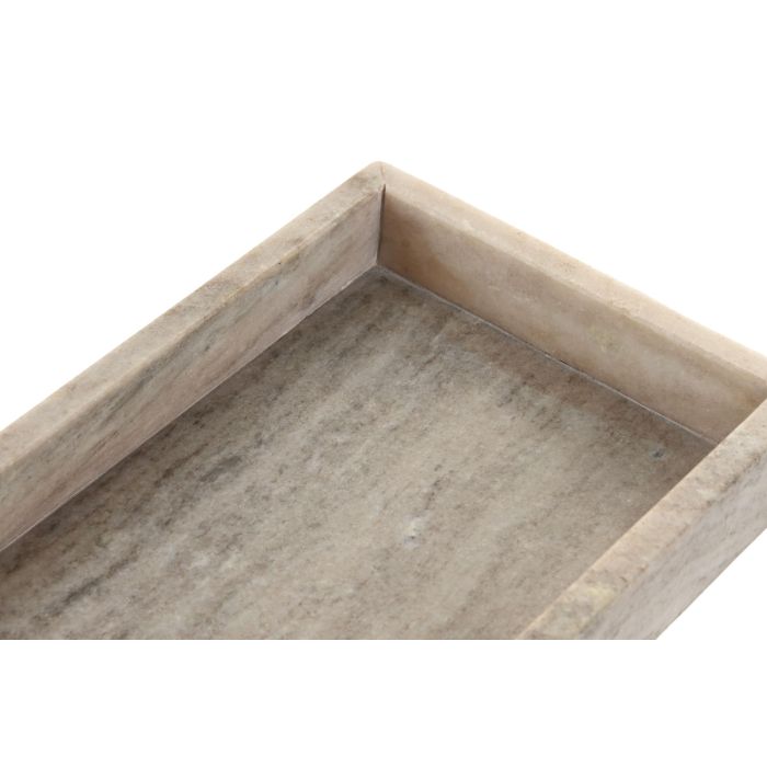Bandeja Moderno DKD Home Decor Beige 15 x 3.8 x 30 cm 1