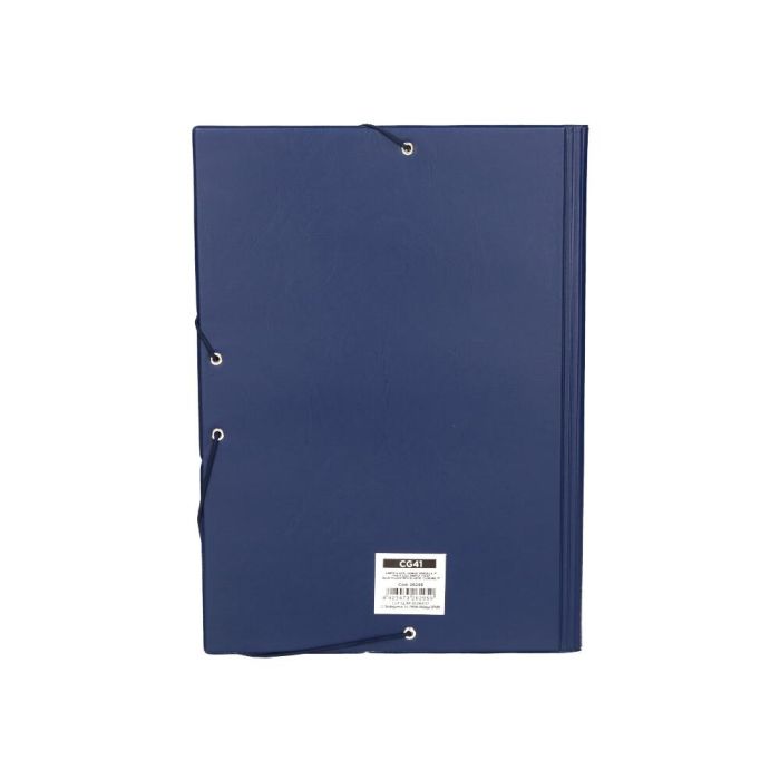 Carpeta Liderpapel Gomas Folio Sencilla Pvc Azul 3