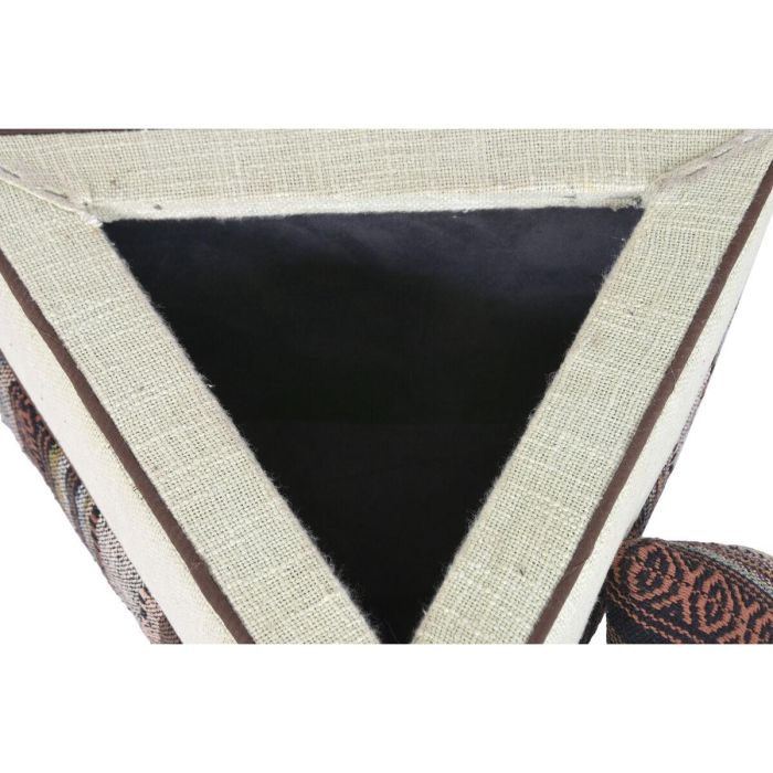 DKD Home Decor Reposapiés Alpino Algodón y Mango Multicolor con Tapa 40 x 40 x 45 cm 3