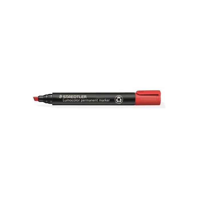 Marcador Permanente Staedtler 350 Lumocolor Biselado Rojo (Set de 10) Marcador Permanente Staedtler 350 Lumocolor Biselado Rojo (Set de 10)