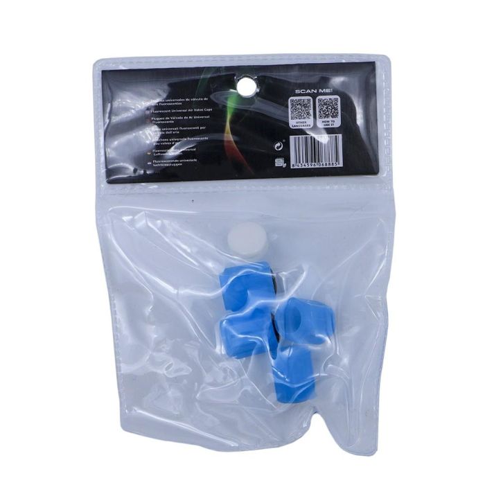 Occ Sport OCCLEV004 Tapones Válvula LED Azul Fluoresentes Universales Pack 4uds