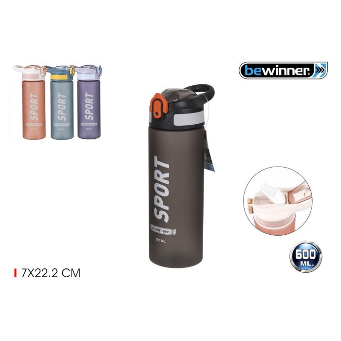 Bewinner Botella Sport Agua 600 ml (12 Unidades) 0 Bewinner Botella Sport Agua 600 ml (12 Unidades) 0