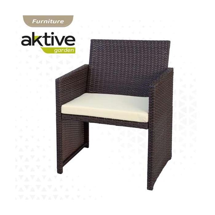 Conjunto de sofá (108x59x76 cm) + 2 sillones (59x76 cm) + mesa (85x45x41 cm) aktive 3 Conjunto de sofá (108x59x76 cm) + 2 sillones (59x76 cm) + mesa (85x45x41 cm) aktive 3