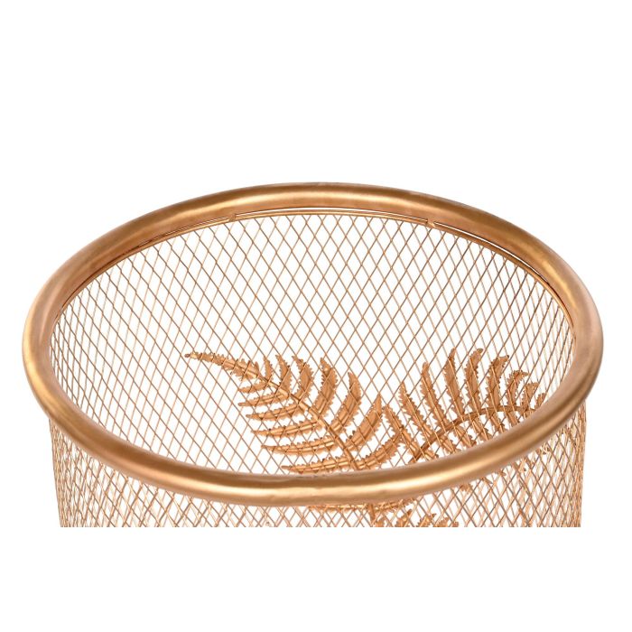 DKD Home Decor Lámpara Sobremesa Tropical Dorado Marron Metal Pino Hoja 32 x 90 x 32 cm 2