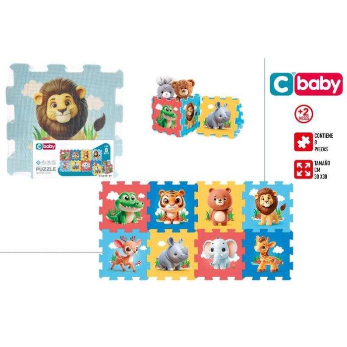 Color Baby Puzzle Eva Animales 8 Piezas 120x60 cm 1