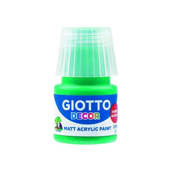 Pintura Acrilica Giotto 25 Ml (Bote) Verde Esmeralda 6 unidades