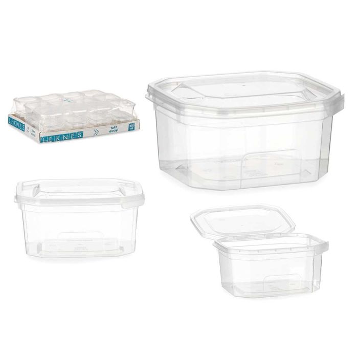 Fiambrera Plastico Rectangular 370Ml Leknes 10X5CM (24 Unidades) Fiambrera Plastico Rectangular 370Ml Leknes 10X5CM (24 Unidades)