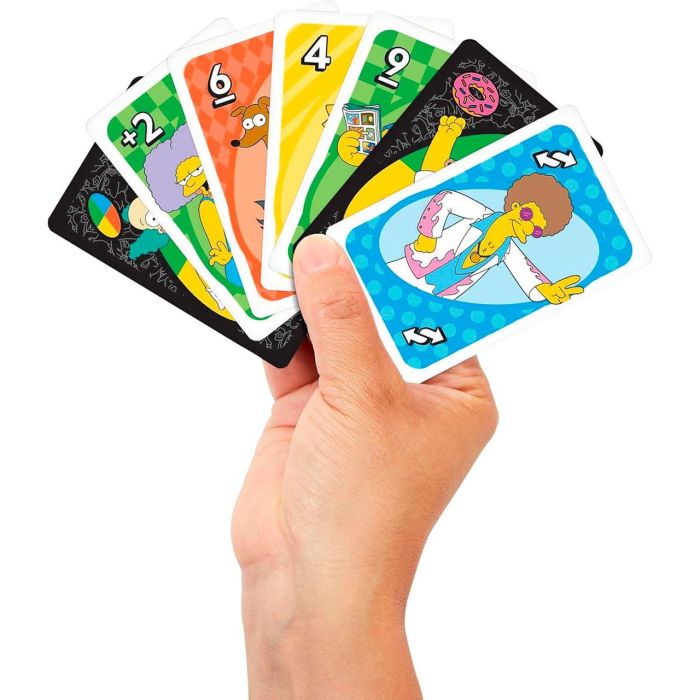 UNO Juego de Cartas Los Simpsons JHB16 Español, Francés, Alemán, Portugués, Inglés 2