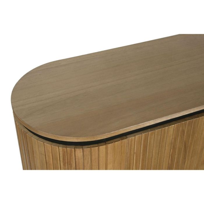 DKD Home Decor Buffet Balines 3 Puertas 1 Estantería Desmontable Mueble Madera Paulownia y Metal Natural Negro 170 cm Ancho x 40 cm Fondo x 80 cm Alto 9