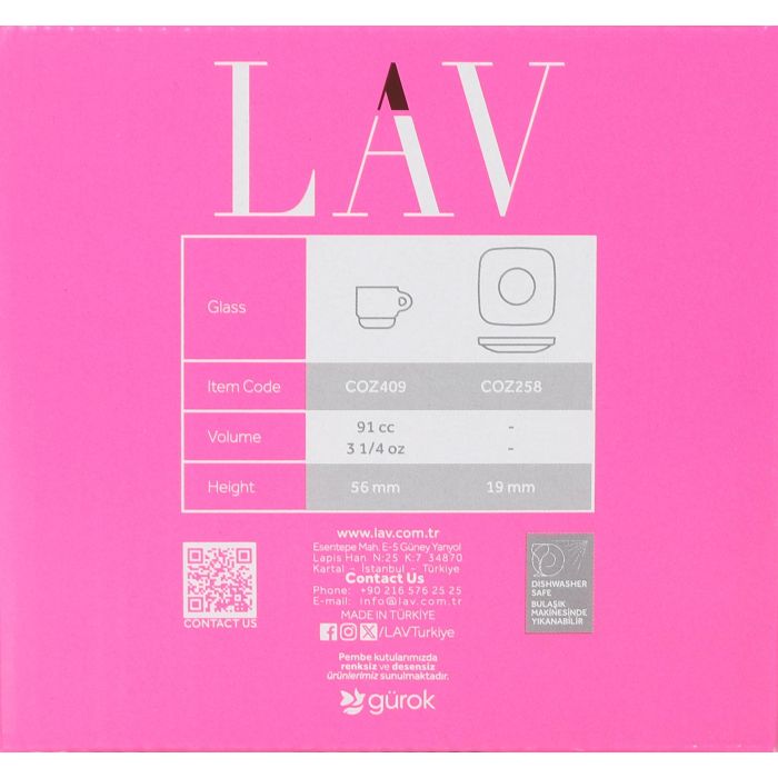 Set 6 Tazas 91 cc con Plato Expresso Cozy - LAV (6 Cajas) 2 Set 6 Tazas 91 cc con Plato Expresso Cozy - LAV (6 Cajas) 2