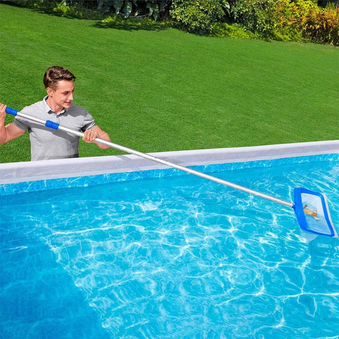 Bestway Palo Aluminio Piscina Telescopio 457 cm Retractilado Jardin 58702 11