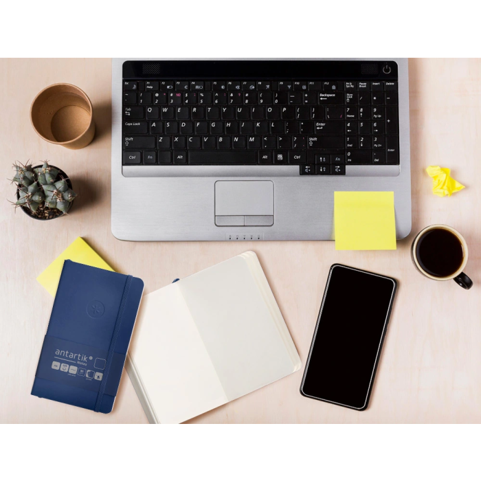 Antartik Cuaderno A6 Tapa Blanda Hojas Lisas Azul Marino 100 Hojas 80gr FSC 10