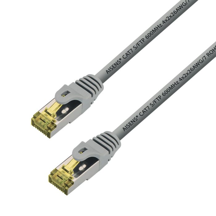 AISENS - CABLE DE RED LATIGUILLO RJ45 LSZH CAT.7 600 MHZ S/FTP PIMF AWG26, GRIS, 3.0M