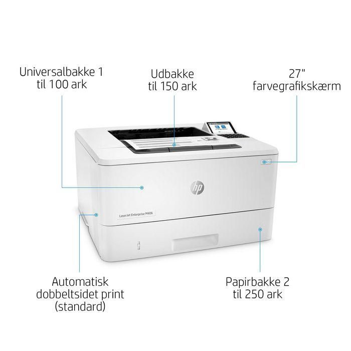 HP LaserJet Enterprise M406DN Impresora Laser A4 38 ppm Red Duplex 43