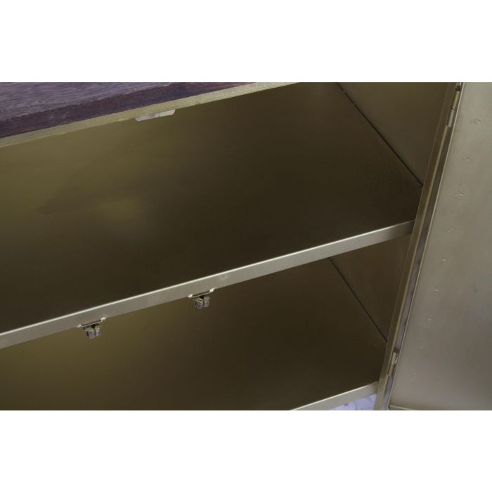 DKD Home Decor Buffet Loft Dorado de Metal con 4 Puertas y 4 Estanterías - Mueble Aparador de Almacenamiento 152x35x69 cm 7 DKD Home Decor Buffet Loft Dorado de Metal con 4 Puertas y 4 Estanterías - Mueble Aparador de Almacenamiento 152x35x69 cm 7