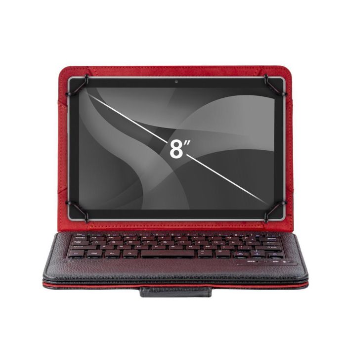 Phoenix Technologies Funda Universal con Teclado Bluetooth para Tablet/iPad hasta 8", Negro - Piel Sintética y Soporte Ajustable 4 Phoenix Technologies Funda Universal con Teclado Bluetooth para Tablet/iPad hasta 8", Negro - Piel Sintética y Soporte Ajustable 4
