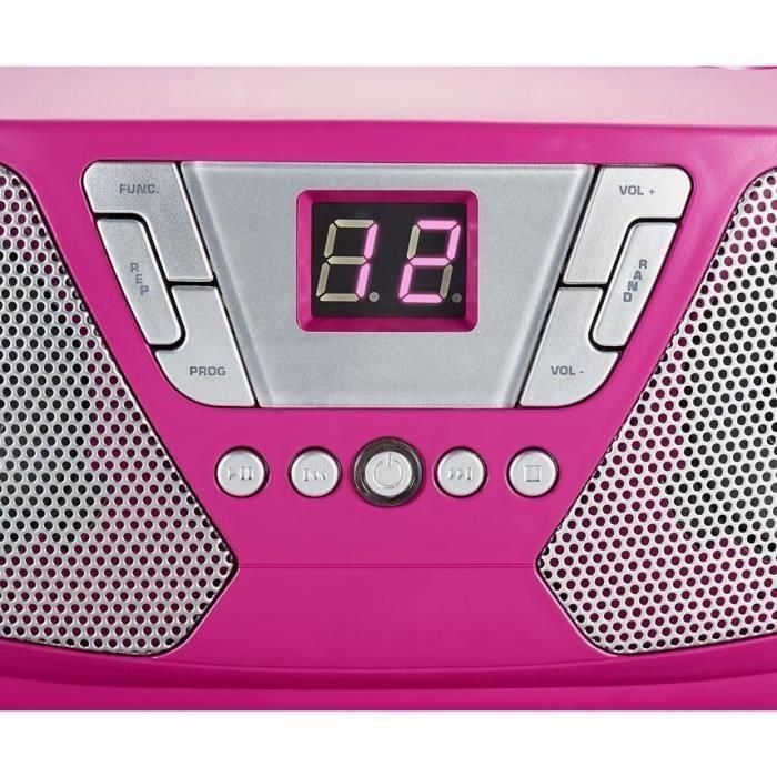 Reproductor de Radio CD Portátil - BIGBEN INTERACTIVE - CD60RSSTICK - Rosa + Pegatinas 5 Reproductor de Radio CD Portátil - BIGBEN INTERACTIVE - CD60RSSTICK - Rosa + Pegatinas 5