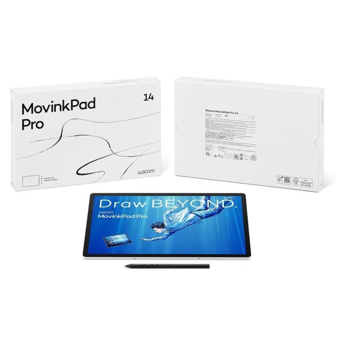Wacom Movink 14 OLED, Tableta gráfica con pantalla táctil 14 pulgadas, resolución 2880x1800, 8192 niveles de presión, Bluetooth 5.4, WiFi, compatible con Windows y macOS, Color Gris 2 Wacom Movink 14 OLED, Tableta gráfica con pantalla táctil 14 pulgadas, resolución 2880x1800, 8192 niveles de presión, Bluetooth 5.4, WiFi, compatible con Windows y macOS, Color Gris 2