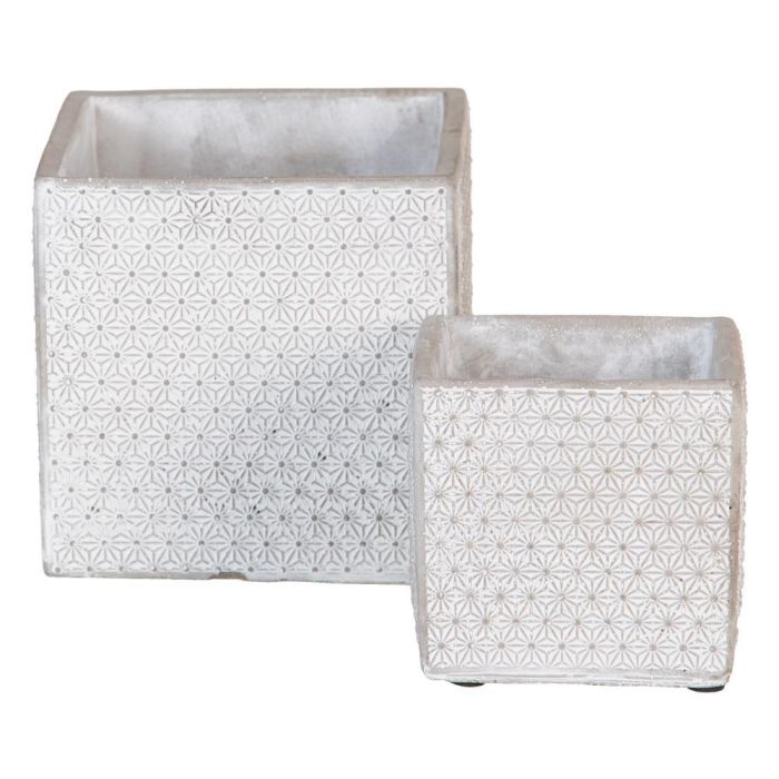 Macetero Cemento Decoración 15 X 15 X 15 cm