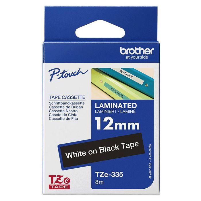 Brother Cinta Rotuladora Laminada Texto Blanco Sobre Negro De 12 mmx8M 2 Brother Cinta Rotuladora Laminada Texto Blanco Sobre Negro De 12 mmx8M 2