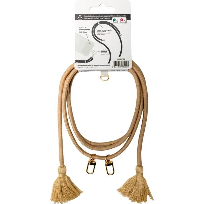 BBC BIG3571211494959 Bandouliere Shell Beige con Pompones 1