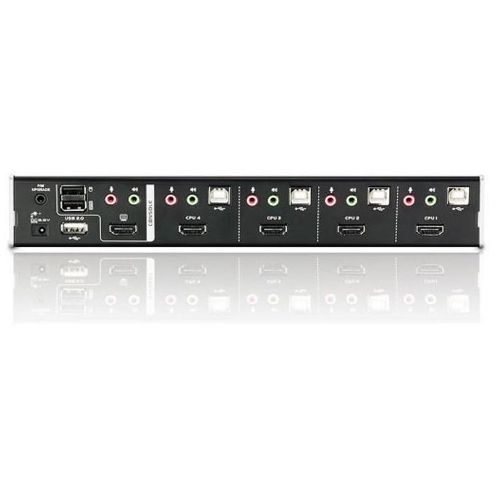 ATEN Switch KVM HDMI 4 Puertos USB 2.0 con Audio y Hub USB - Incluye Cables (1920 x 1200) 1