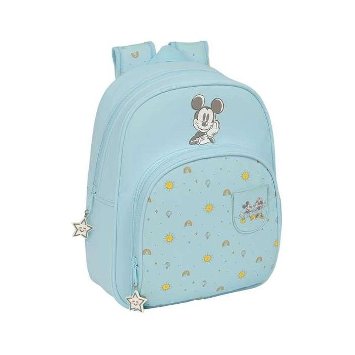Mochila Escolar Mickey Mouse Clubhouse Baby Azul claro 28 x 34 x 10 cm 0 Mochila Escolar Mickey Mouse Clubhouse Baby Azul claro 28 x 34 x 10 cm 0
