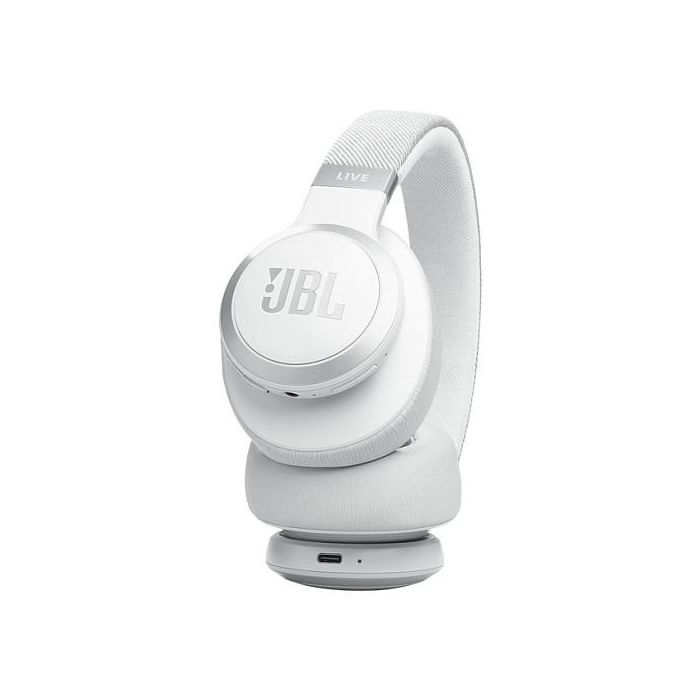 JBL LIVE 770 NC Auriculares Diadema Inalámbricos con Cancelación Activa de Ruido (ANC), Bluetooth 5.3, Autonomía 50h, Blanco