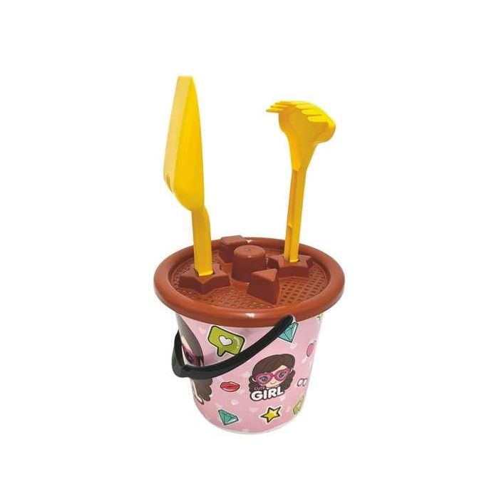 AVC Juego de Cubos de Playa con Pala, Rastrillo y Cedazo - Surtido de Colores - Modelos Surtidos AVC Juego de Cubos de Playa con Pala, Rastrillo y Cedazo - Surtido de Colores - Modelos Surtidos