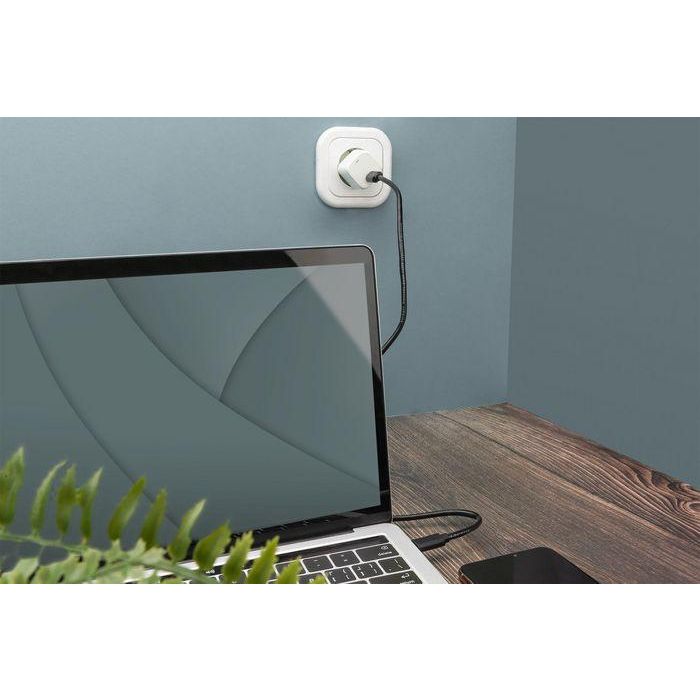 Digitus Cable de Conexión USB-C a USB-C Macho/Macho, 1.0m, USB 2.0 (480 Mbps), Carga Rápida 3A (15W) con Power Delivery, Reversible, Negro 2