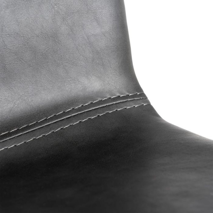 Taburete Negro Metal / Simil Piel 47 X 47 X 103 cm