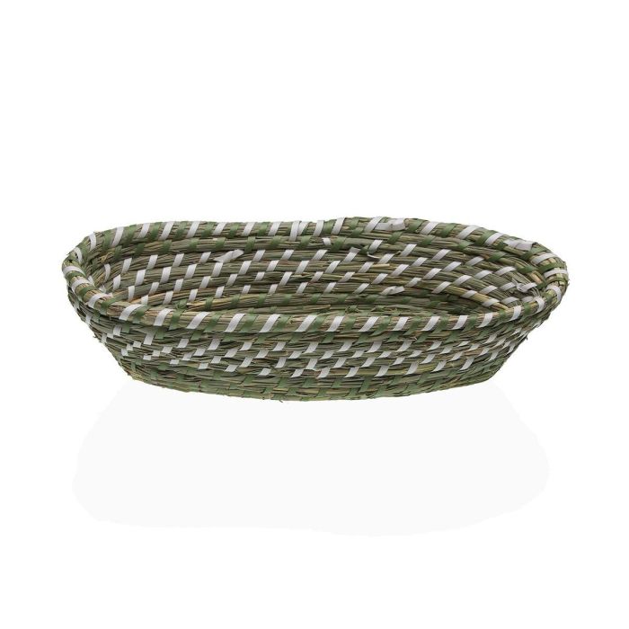 Cesta Blanca y Verde 35 cm Versa - Jacinto de Agua, Textil (2 Unidades) Cesta Blanca y Verde 35 cm Versa - Jacinto de Agua, Textil (2 Unidades)