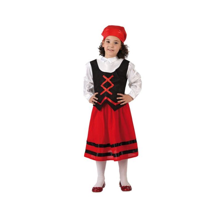 Disfraz Pastora Niña Rojo Navideño 7-9 Años Disfraz Pastora Niña Rojo Navideño 7-9 Años