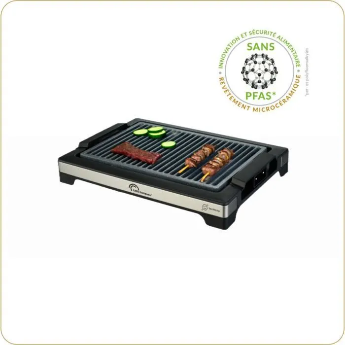 Little Balance LIT3760240788638 Barbacoa Eléctrica - Superficie 38 x 25 cm - Revestimiento Microcerámico Libre de PFAS - 2000W 3 Little Balance LIT3760240788638 Barbacoa Eléctrica - Superficie 38 x 25 cm - Revestimiento Microcerámico Libre de PFAS - 2000W 3