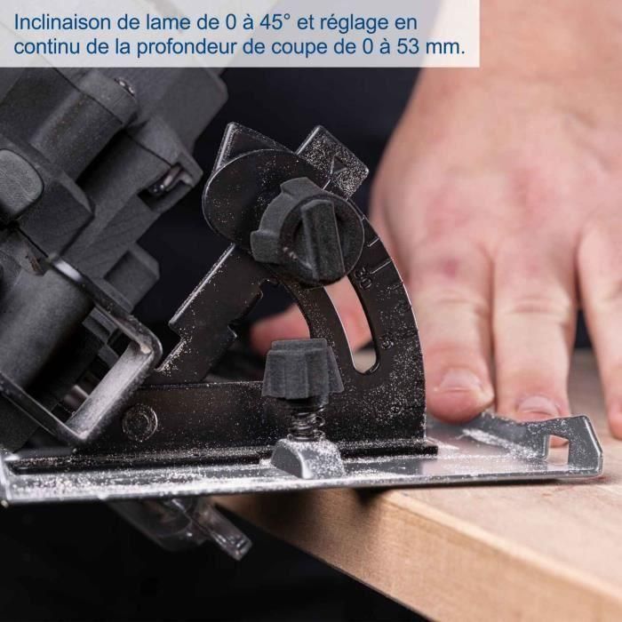 Sierra circular - SCHEPPACH - 20V IXES - 165mm - corte máximo 53mm/90° - 4300rpm - sin batería ni cargador - C-HCS165-X 5 Sierra circular - SCHEPPACH - 20V IXES - 165mm - corte máximo 53mm/90° - 4300rpm - sin batería ni cargador - C-HCS165-X 5