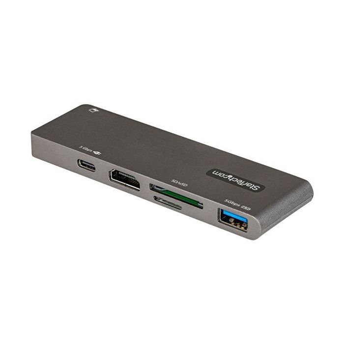 Startechcom Docking Station USB Tipo C con HDMI 4K 30Hz, USB-A, USB-C PD 100W y Lector de Tarjetas SD/microSD 3