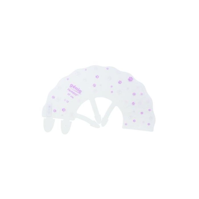 Funcol Paw Collar Isabelino para Perro, Violeta con Estampado de Pezuñas, Tamaño 10, 1 Unidad